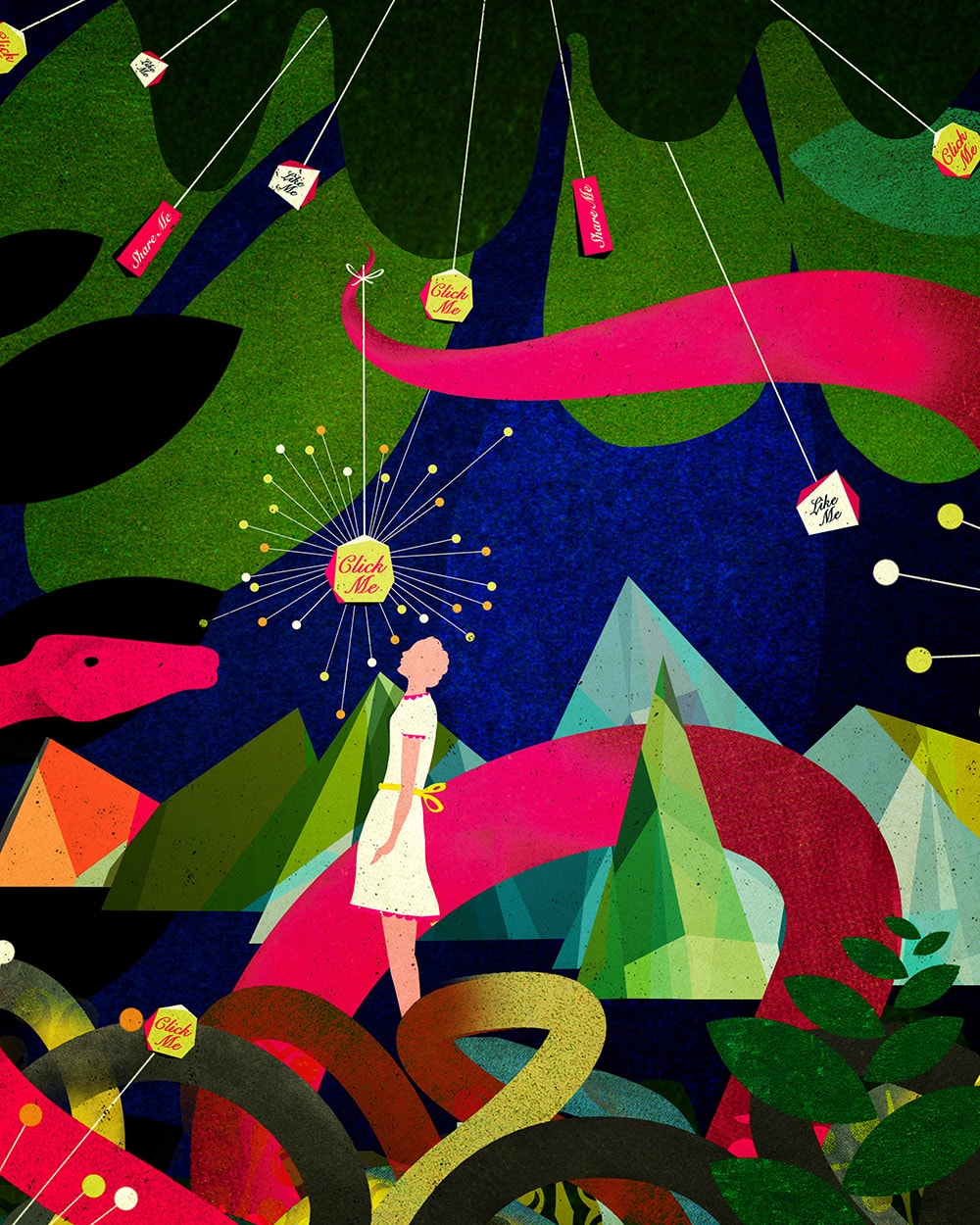Vibrant scene with performers