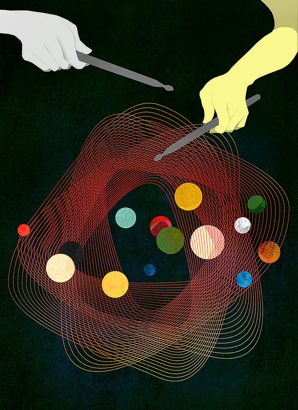 Drums bespoke style illustration