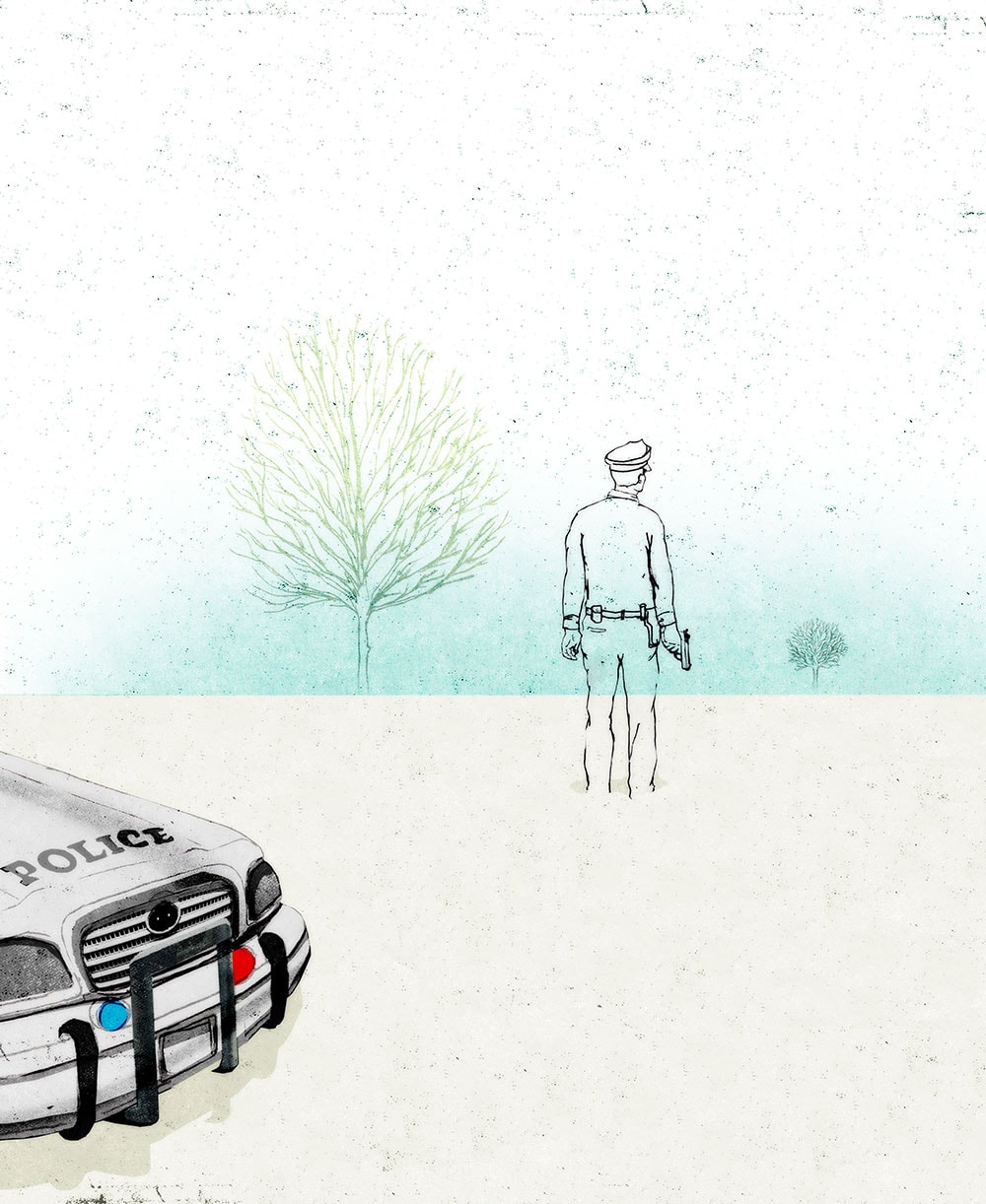 Police Suicide illustration