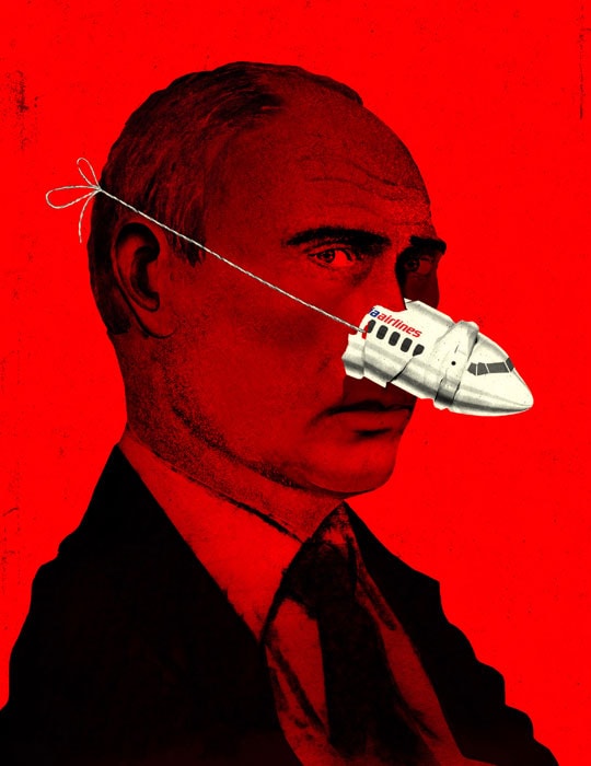 Pinocchio Putin illustration