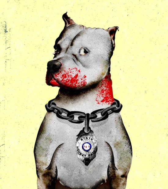 Dog in chains surreal artwork