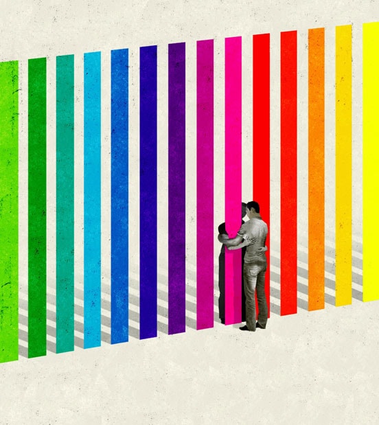 Immigration Against Gay Marriage illustration
