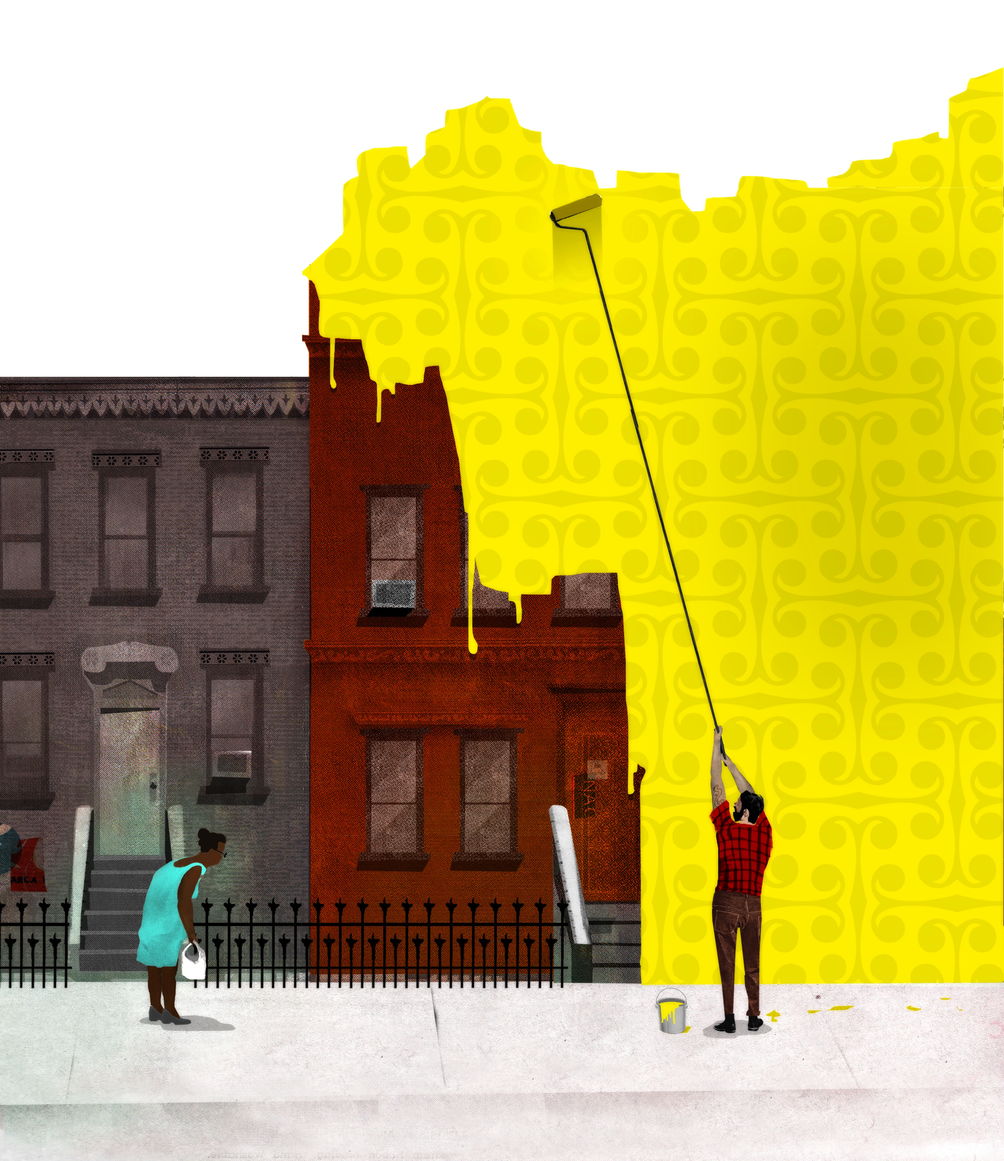The Village Voice about gentrification illustration