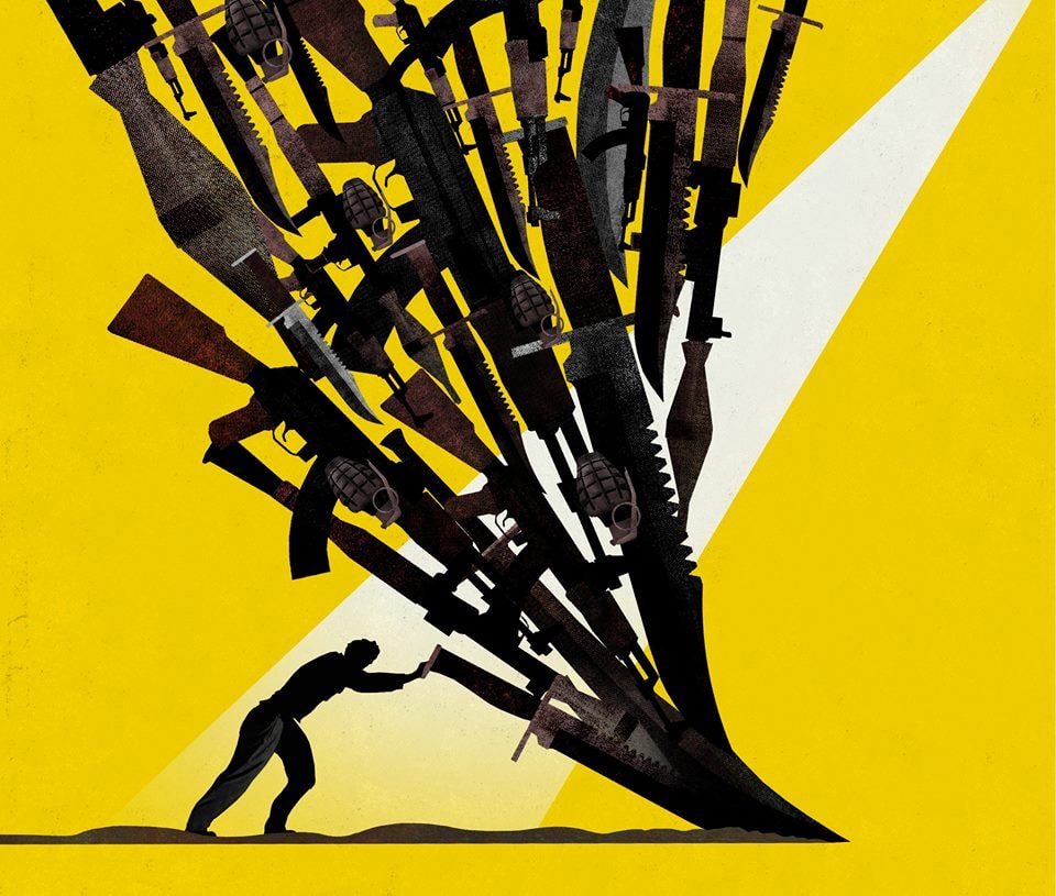 Turn Your Swords Into Ploughshares illustration