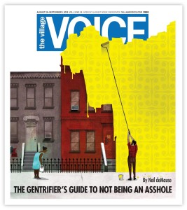 illustration by Brian Stauffer for The Village Voice about Gentrification