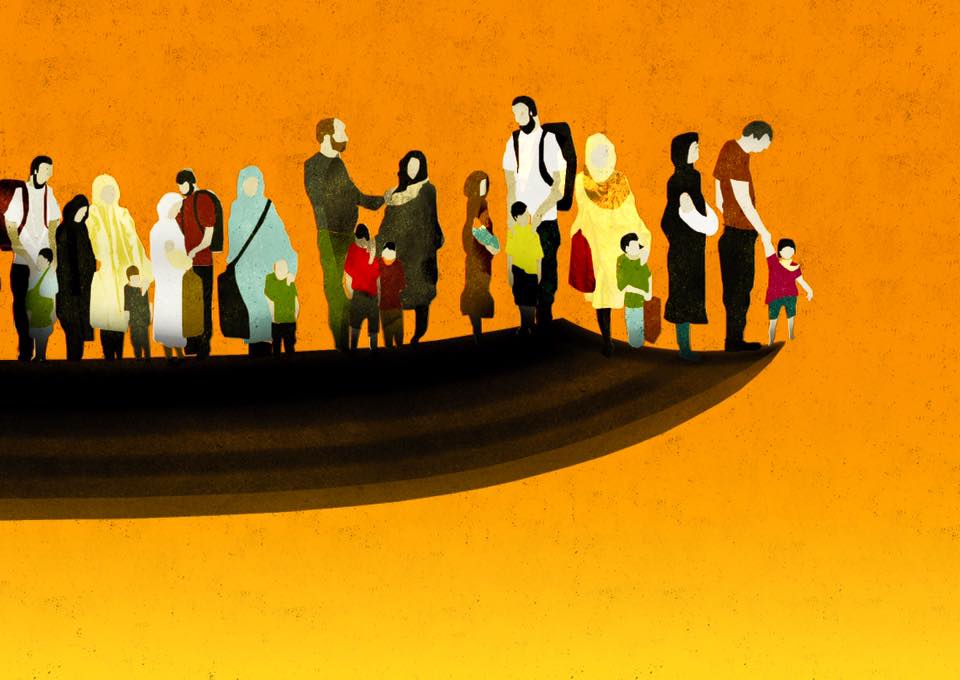 illustration by Brian Stauffer - Syrian Refugee Crisis for TIME Magazine